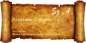 Szathmári Andor névjegykártya