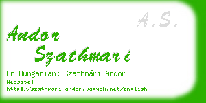 andor szathmari business card
